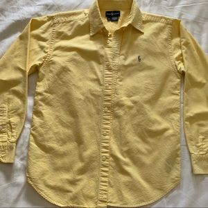 ralph lauren yellow button down shirt